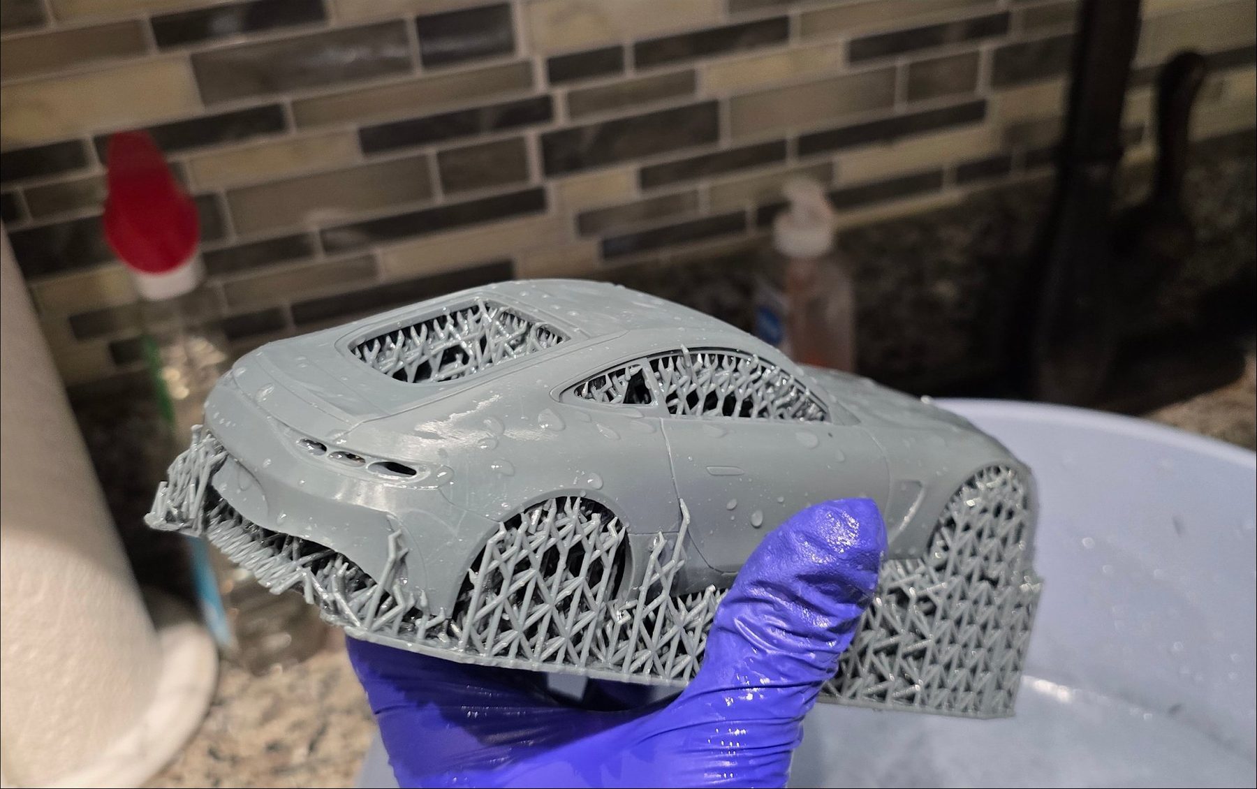 Sports coupe body fresh from the printer