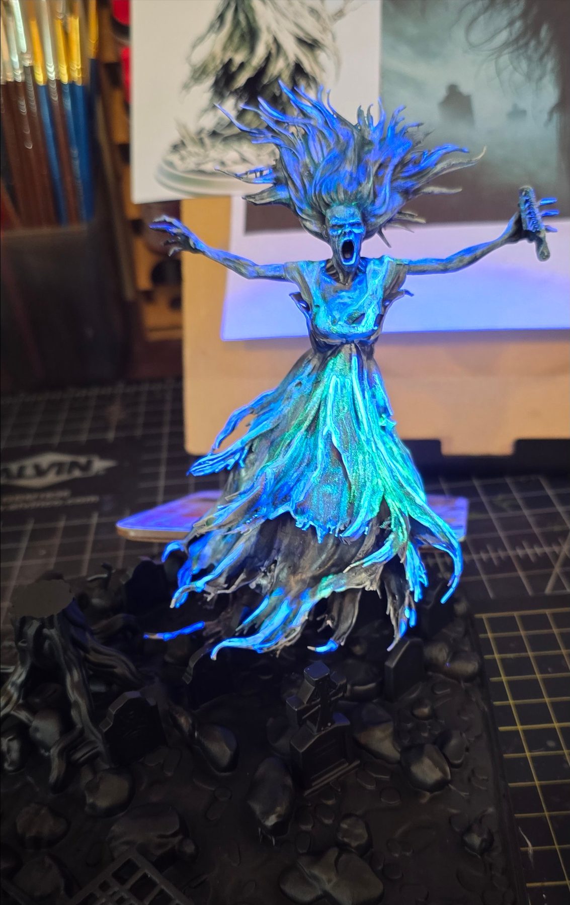 Banshee painted with UV glow