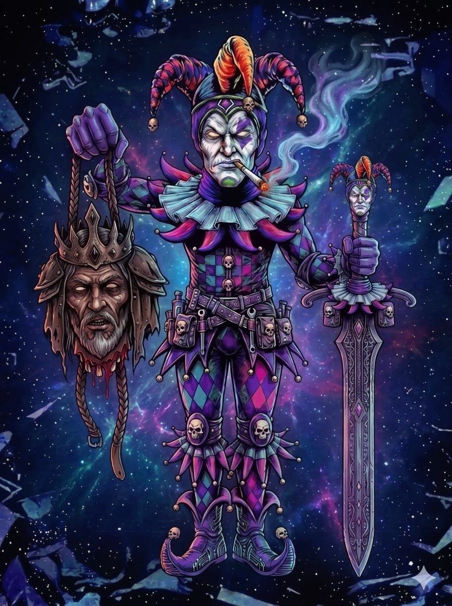 Angry jester concept art