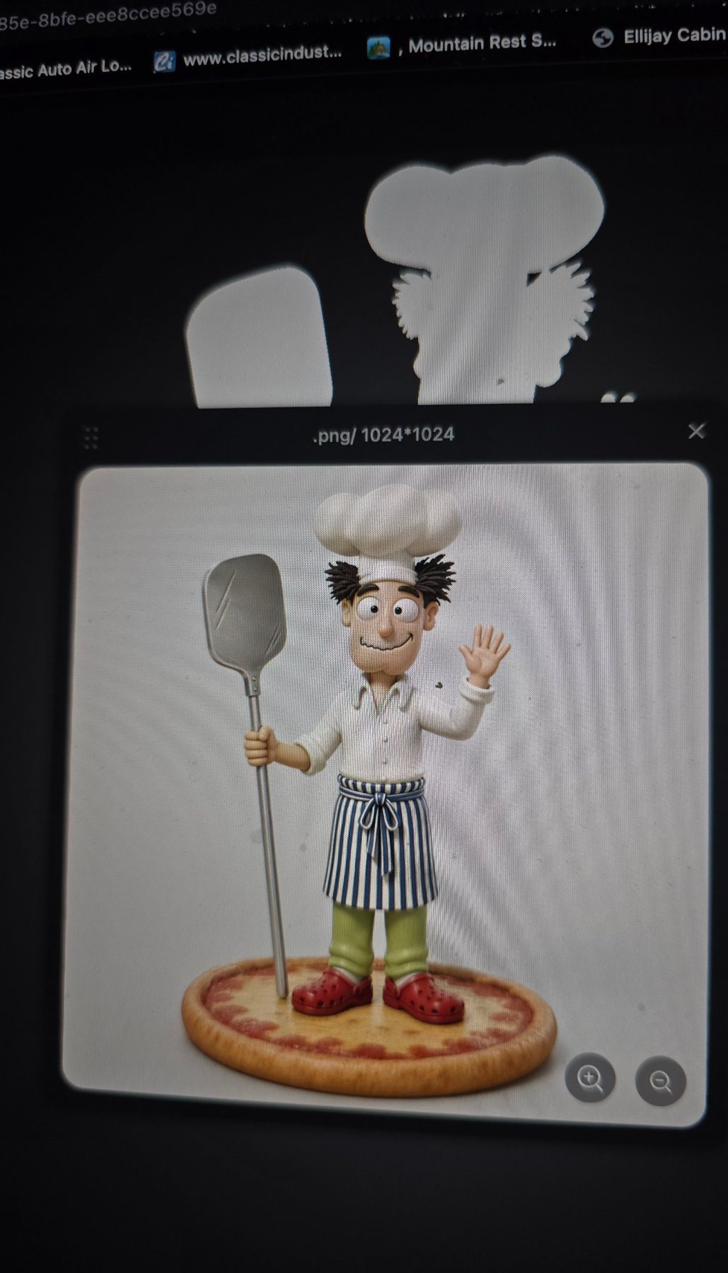 Pizza chef concept render