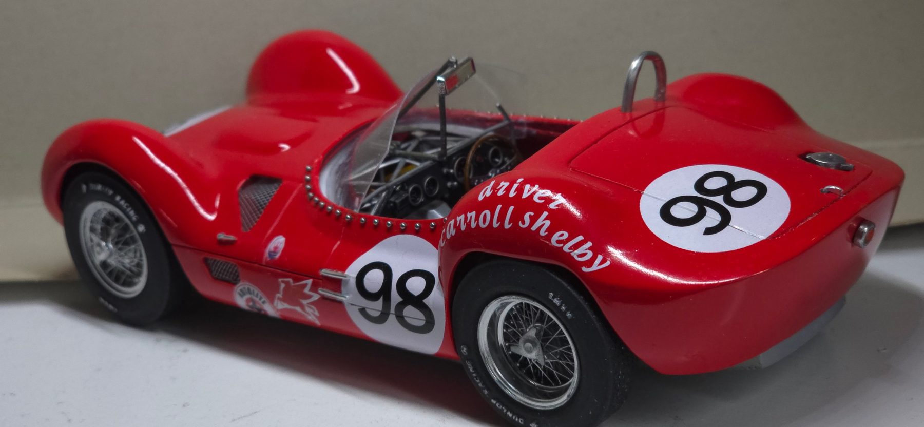 No. 98 race car, angle view