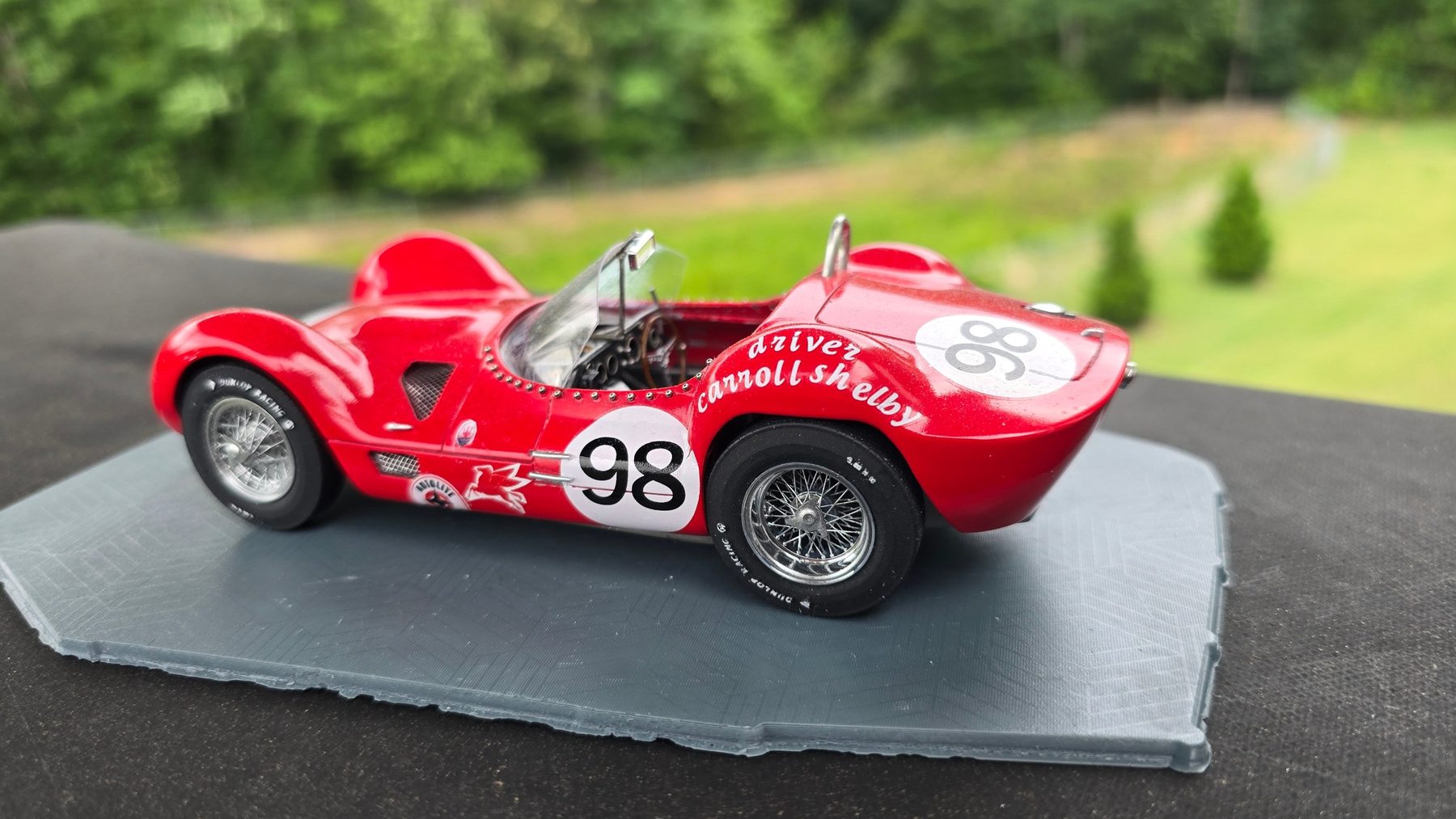 No. 98 race car, finished build, side